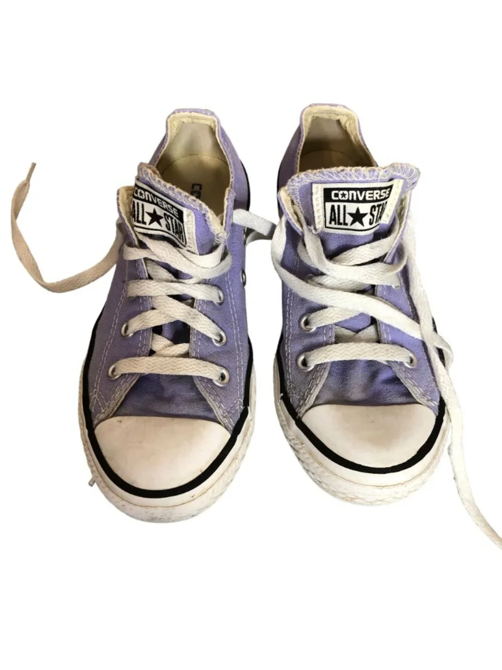 Converse All Star Chuck Taylors Purple White Girls 1 Low Top Sneakers Shoes